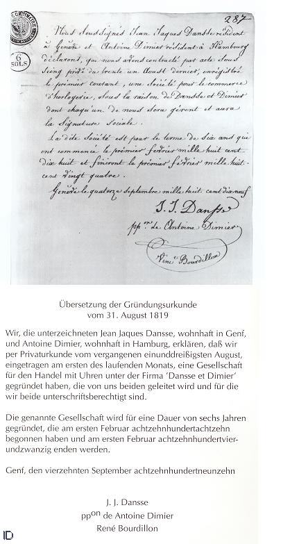 Iversen Dimier Gründungsurkunde